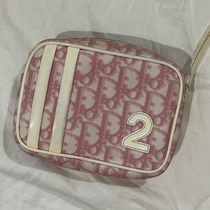 Vintage 1990’s Pink Dior Monogram Wristlet Pouch